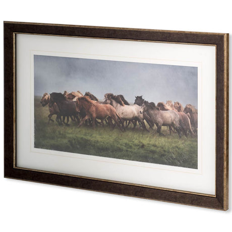 Custom Icelandic Horses XIII (MC) by PH Burchett Hand Embellished Framed Photo Art Print Matted unde by Mercana at Eve Furniture