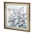 Custom Indigo & Ochre I by Victoria Borges Hand Embellished Framed Art Print Matted under Glass by Mercana at Eve Furniture