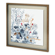 Custom Indigo & Ochre II by Victoria Borges Hand Embellished Framed Art Print Matted under Glass by Mercana at Eve Furniture