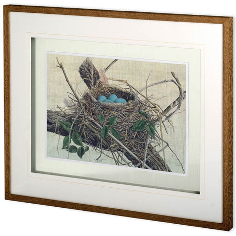 Custom Nesting II (MC) by John Butler Hand Embellished Textured Framed Art Print Matted under Glass by Mercana at Eve Furniture