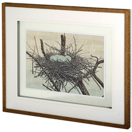 Custom Nesting IV (MC) by John Butler Hand Embellished Textured Framed Art Print Matted under Glass by Mercana at Eve Furniture