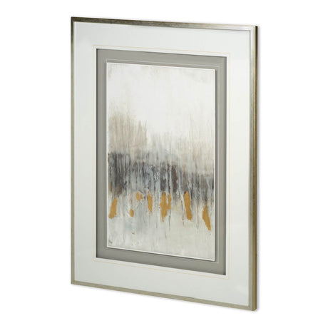 Custom Neutral Wave I by Jennifer Goldberger a Hand Embellished Textured Framed Art Print by Mercana at Eve Furniture