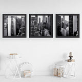 Custom Panorama of NYC VII (MC) (Set of 3) by Jeff Pica Hand Embelished Framed Photo Art Print Matte by Mercana at Eve Furniture