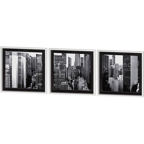 Custom Panorama of NYC VII (MC) (Set of 3) by Jeff Pica Hand Embelished Framed Photo Art Print Matte by Mercana at Eve Furniture