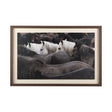 Custom White Horses (MC) by PH Burchett a Hand Embelished Textured Framed Photo Art Decograph by Mercana at Eve Furniture