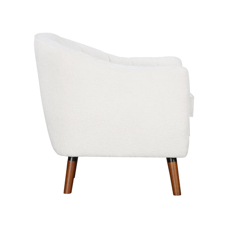 Cutler White Accent Chair by Homelegance at Eve Furniture