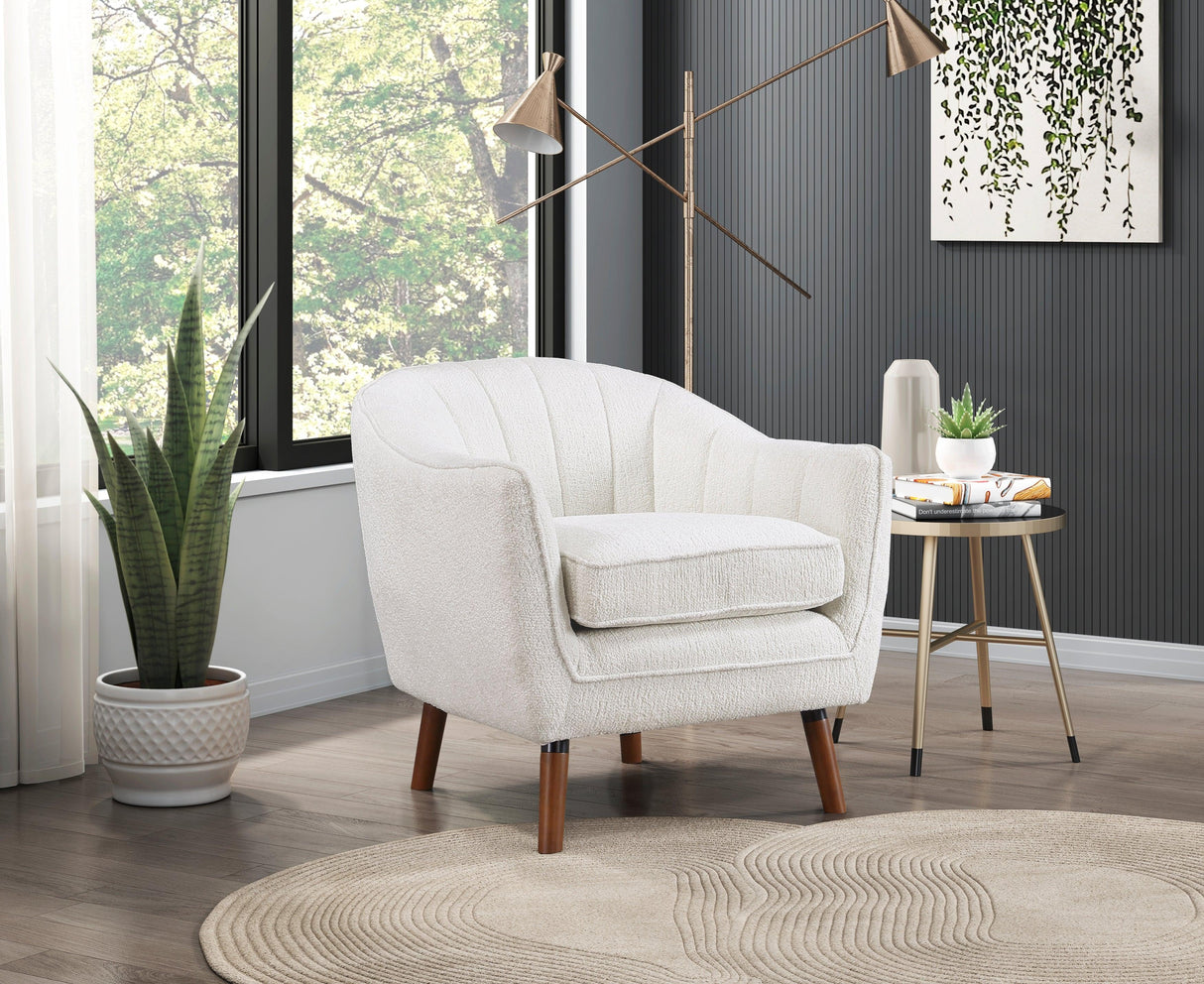 Cutler White Accent Chair by Homelegance at Eve Furniture