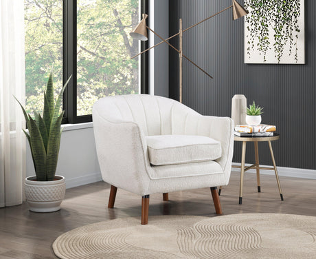 Cutler White Accent Chair by Homelegance at Eve Furniture