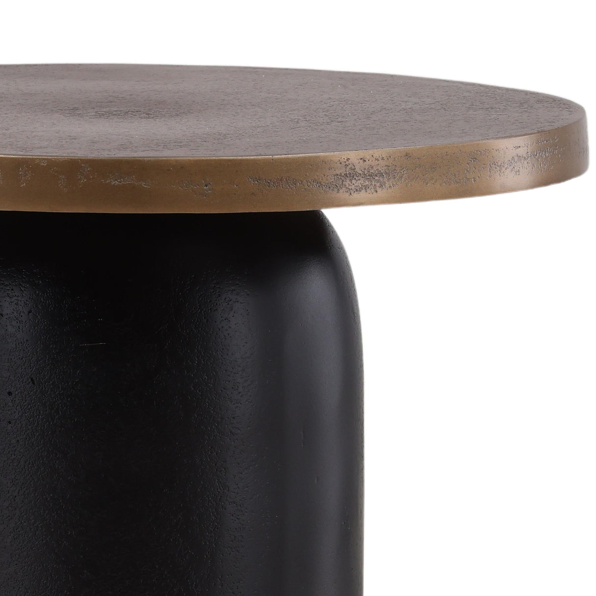 Cyan Side Table, Antique Brass by Dovetail at Eve Furniture