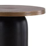 Cyan Side Table, Antique Brass by Dovetail at Eve Furniture