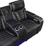 Cyber Black 3-Piece Power Reclining Living Room Set by Homelegance at Eve Furniture