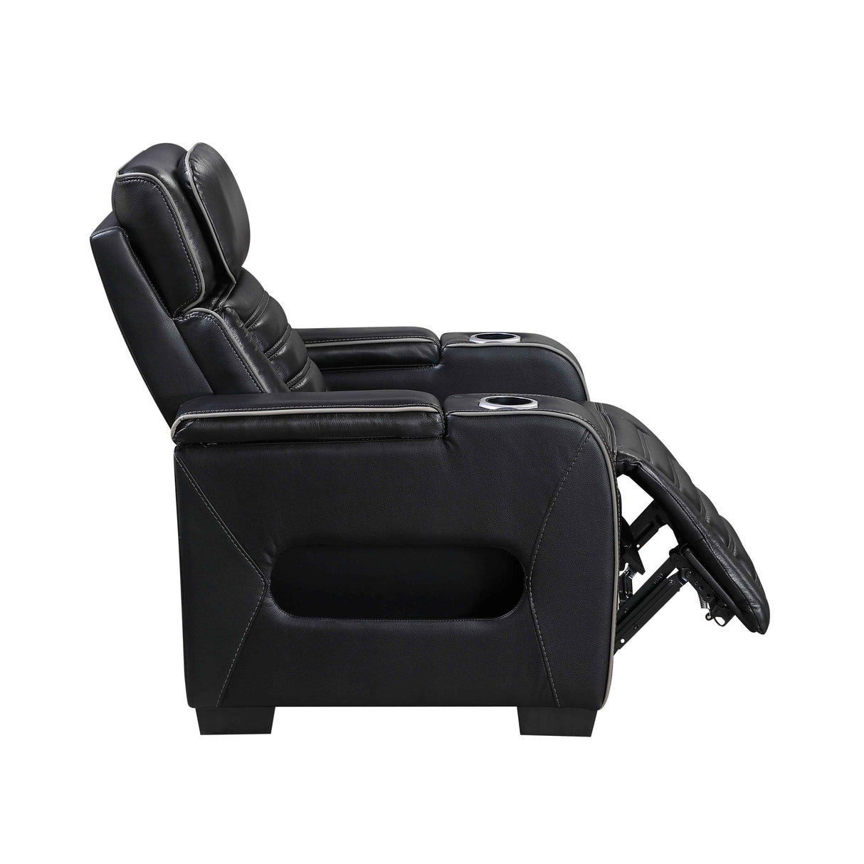 Cyber Black 3-Piece Power Reclining Living Room Set by Homelegance at Eve Furniture