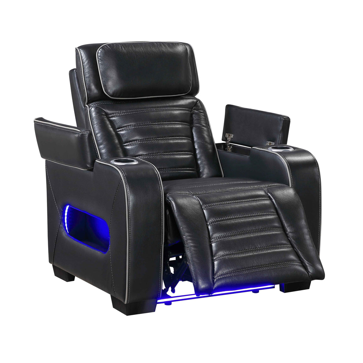 Cyber Black 3-Piece Power Reclining Living Room Set by Homelegance at Eve Furniture
