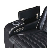 Cyber Black 3-Piece Power Reclining Living Room Set by Homelegance at Eve Furniture