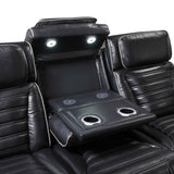 Cyber Black 3-Piece Power Reclining Living Room Set by Homelegance at Eve Furniture