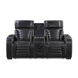 Cyber Black Power Double Reclining Loveseat with Center Console by Homelegance at Eve Furniture