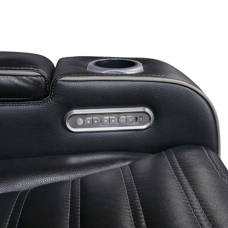 Cyber Black Power Double Reclining Sofa with Center Drop-Down by Homelegance at Eve Furniture