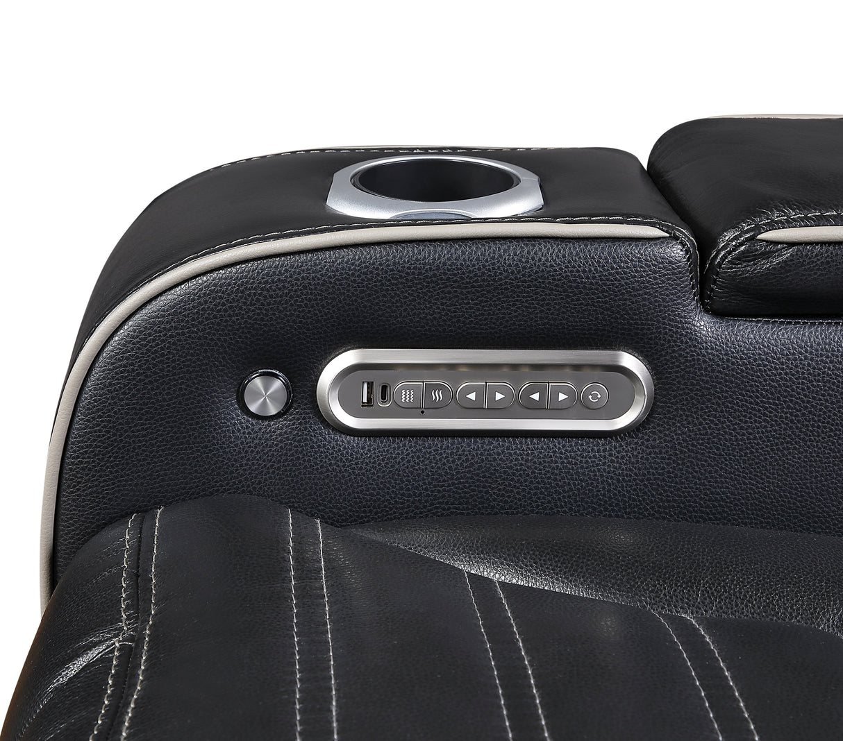 Cyber Black Power Reclining Chair with Power Headrest by Homelegance at Eve Furniture