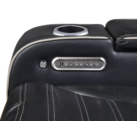 Cyber Black Power Reclining Chair with Power Headrest by Homelegance at Eve Furniture