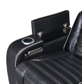 Cyber Black Power Reclining Chair with Power Headrest by Homelegance at Eve Furniture