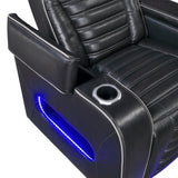 Cyber Black Power Reclining Chair with Power Headrest by Homelegance at Eve Furniture
