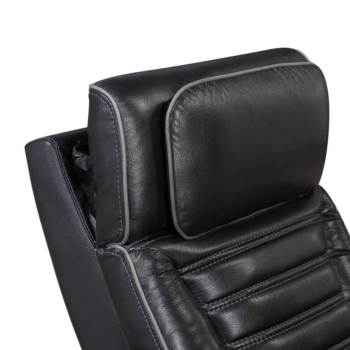 Cyber Black Power Reclining Chair with Power Headrest by Homelegance at Eve Furniture