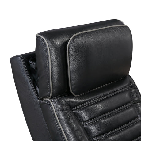 Cyber Black Power Reclining Chair with Power Headrest by Homelegance at Eve Furniture