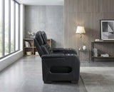 Cyber Black Power Reclining Chair with Power Headrest by Homelegance at Eve Furniture
