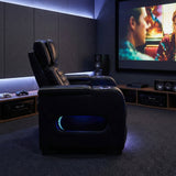 Cyber Black Power Reclining Chair with Power Headrest by Homelegance at Eve Furniture