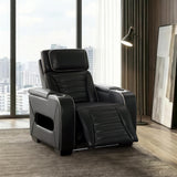 Cyber Black Power Reclining Chair with Power Headrest by Homelegance at Eve Furniture