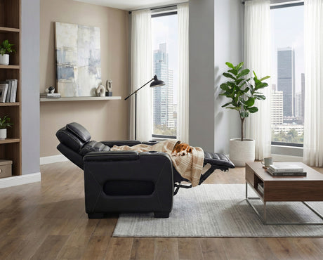 Cyber Black Power Reclining Chair with Power Headrest by Homelegance at Eve Furniture