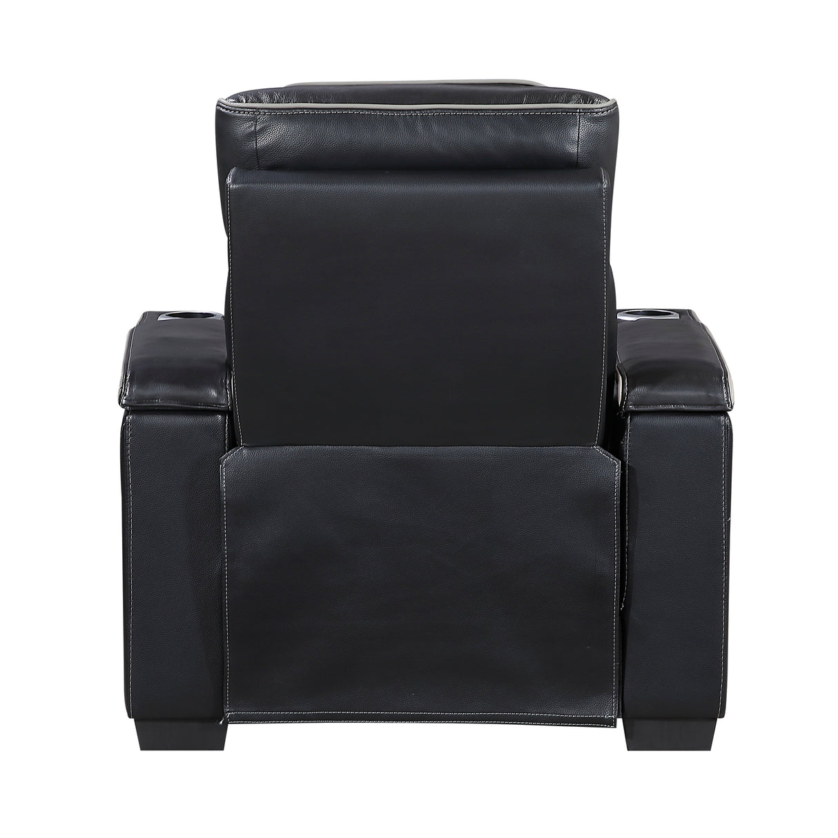 Cyber Black Power Reclining Chair with Power Headrest by Homelegance at Eve Furniture