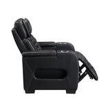 Cyber Black Power Reclining Chair with Power Headrest by Homelegance at Eve Furniture