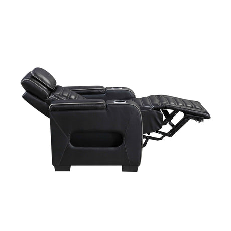 Cyber Black Power Reclining Chair with Power Headrest by Homelegance at Eve Furniture