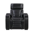 Cyber Black Power Reclining Chair with Power Headrest by Homelegance at Eve Furniture