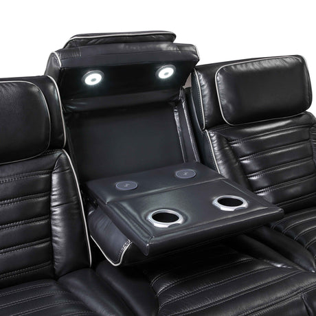 Cyber Black Power Reclining Living Room Set by Homelegance at Eve Furniture