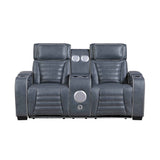 Cyber Blue 3-Piece Power Reclining Living Room Set by Homelegance at Eve Furniture