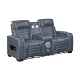 Cyber Blue 3-Piece Power Reclining Living Room Set by Homelegance at Eve Furniture