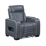 Cyber Blue 3-Piece Power Reclining Living Room Set by Homelegance at Eve Furniture