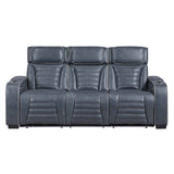 Cyber Blue 3-Piece Power Reclining Living Room Set by Homelegance at Eve Furniture