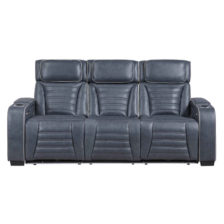 Cyber Blue 3-Piece Power Reclining Living Room Set by Homelegance at Eve Furniture