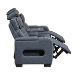 Cyber Blue 3-Piece Power Reclining Living Room Set by Homelegance at Eve Furniture