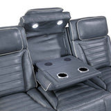 Cyber Blue 3-Piece Power Reclining Living Room Set by Homelegance at Eve Furniture