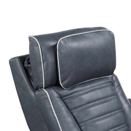 Cyber Blue Power Double Reclining Sofa with Center Drop-Down by Homelegance at Eve Furniture