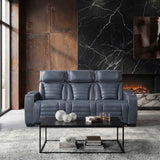 Cyber Blue Power Double Reclining Sofa with Center Drop-Down by Homelegance at Eve Furniture