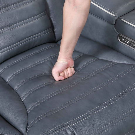 Cyber Blue Power Reclining Chair with Power Headrest by Homelegance at Eve Furniture