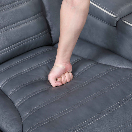 Cyber Blue Power Reclining Chair with Power Headrest by Homelegance at Eve Furniture