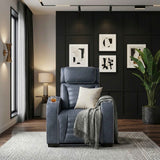 Cyber Blue Power Reclining Chair with Power Headrest by Homelegance at Eve Furniture
