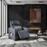 Cyber Blue Power Reclining Chair with Power Headrest by Homelegance at Eve Furniture