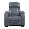 Cyber Blue Power Reclining Chair with Power Headrest by Homelegance at Eve Furniture